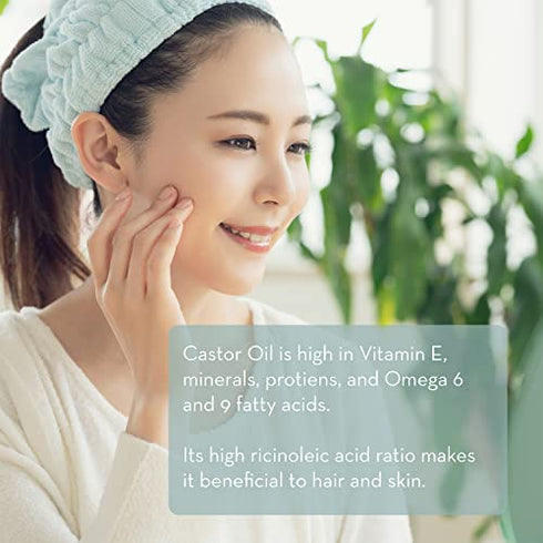 Organic Castor Oil for Eyelashes and Eyebrows with Applicator Kit, Brow and Eyelash Growth Serum by Pure Body Naturals, 1 fl oz