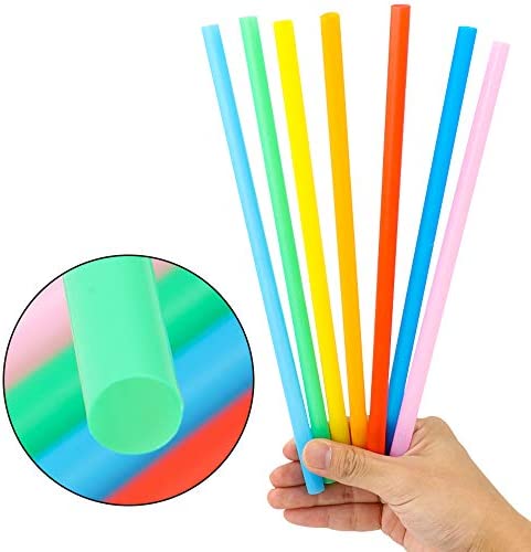 Tomnk 200 Pack Jumbo Smoothie Straws, 10.3 Inch Milkshake Straws Disposable Extra Long