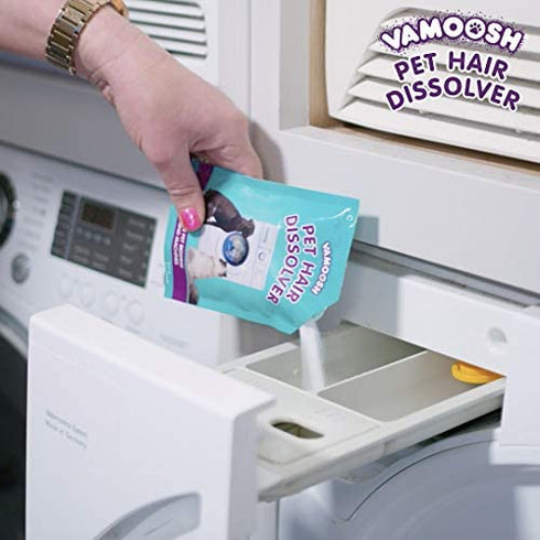 Vamoosh Pet Hair Dissolver 3 x 100g (1 box) Pet Hair Remover for Washing Machines – Dissolves dog hair, cat hair, horse hair etc in the laundry