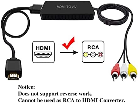 Dingsun RCA to HDMI Converter, Composite to HDMI Converter, AV to HDMI Adapter (HDMI to RCA Converter)
