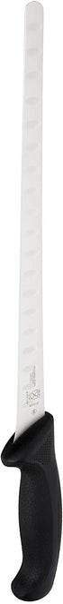 Mercer Culinary Millennia Black Handle, 10.3-Inch Granton Edge, Salmon, Slicer