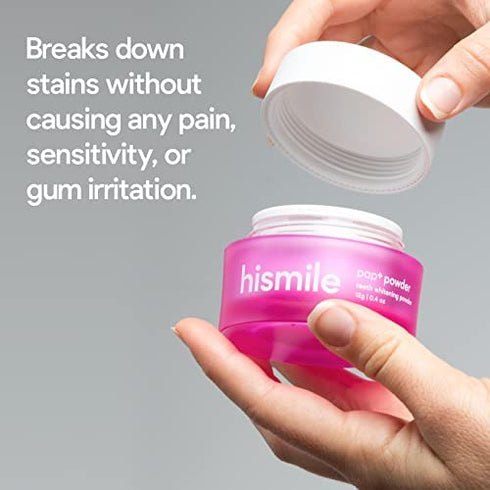Hismile Pap+ Teeth Whitening Powder, Enamel Safe Whitening, Active Whitening Ingredients, Active Teeth Whitening, Tooth Powder for Sensitive Teeth, Advanced Stain Removal