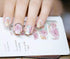 WOKOTO 6 Pieces Flower Adhesive Nail Art Polish Stickers Tips With 1Pc Nail File Fish Nail Wraps Decal Strips Manicure Kit For Women