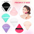 15 Pieces Powder Puff Triangle Makeup Puff Pure Cotton Powder Velour Face Ultra Soft Washable Body Powder Puff for Loose Powder Body Cosmetic Foundation Sponge Makeup Tool (Black, White, Nude)