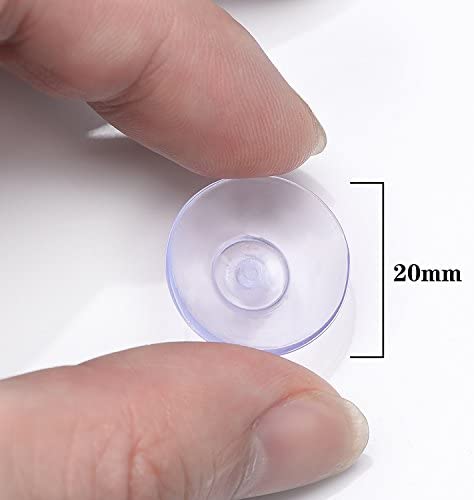 Outus Small Clear Plastic Suction Cup Without Hooks -20 mm -20 Packs