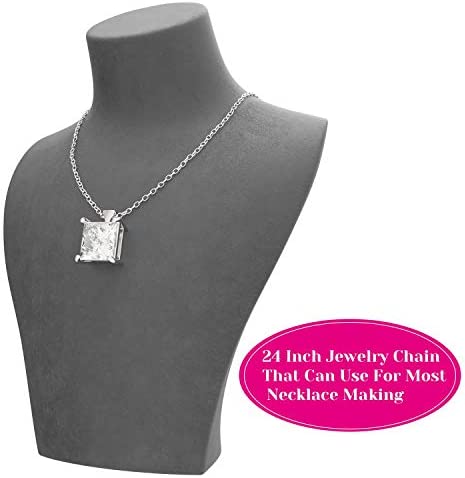 Selizo 30 Pack Jewelry Making Chains Necklace Chain Bulk Silver Plated Necklace Chains for Necklace Jewelry Making, 1.2 mm (24 Inches)