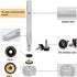 Snap Fasteners Kit, 120 Pcs Stainless Steel Marine Screws Snaps Button Setting Machine, Heavy Duty Replacement Snap Buttons, Snap Fastener Setter Tool Repair Kit for Leather, Boat Canvas Cover, Cloth