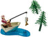 Fisherman Cake Topper & 12 Fishing Lure & Bobber Cupcake Rings