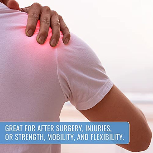 DMI Shoulder Pulley Over the Door for Physical & Shoulder Rehab, Occupational Therapy Aid with Easy Grip Handles, White