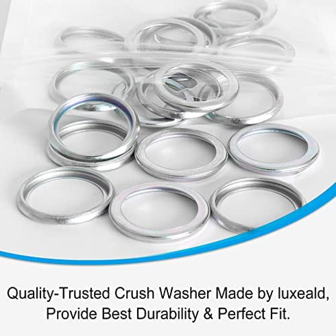 20Pcs M16 Oil Drain Plug Gasket Crush Washer Fit for Subaru Outback Legacy Impreza Forester BRZ XV Crosstrek, Replaces 803916010
