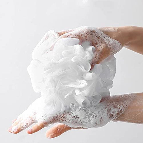 4 Pieces Bath Loofahs Body Puffs for Shower, 60g/pcs Shower Sponges Loofah Sponges Exfoliating