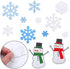 Aneco 800 Pieces Foam Snowflakes Stickers Self-Adhesive Snowman Stickers Decals for Christmas Winter Decoration