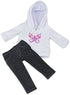 Emily Rose 18 Inch Doll Clothes Accessories Gift Set for Kids Girls | Hooded Sweatshirt Basics 18" Doll Outfit with Black Stretch Jeans | Gift Boxed! | Fits Most 18" Dolls