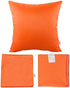 4-Pack 100% Cotton Comfortable Solid Decorative Throw Pillow Case,Thmyo Square Cushion Cover Pillowcase Sublimation Blank Pillow Covers Halloween DIY Throw Pillowcase(18x18 inch/ 45x45cm,Orange)
