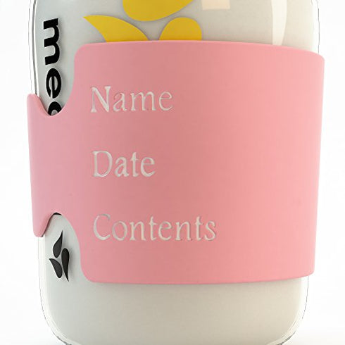 The Original Write and Reuse Baby Bottle Labels for Daycare (Pink)