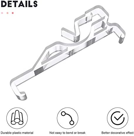 Jetec Valance Clips 2.5 Inch Blind Valance Clips Hidden Window Valance Clips Clear Plastic Valance Retainer Clips for Home Window Blinds (20)