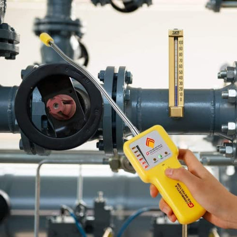 Y201 Propane and Natural Gas Leak Detector; Portable Gas Sniffer to Locate Gas Leaks of Combustible Gases Like Methane, LPG, LNG, Fuel, Sewer Gas; w/Flexible Sensor Neck, Sound & LED Alarm, eBook