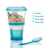 Cereal On the Go Cups Breakfast Drink Cups Portable Yogurt and Cereal To-Go Container Cup (Blue)