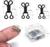 Bra Hooks,102 Set Hook and Eye Latch for Clothing,Strong Metal Bra Hooks Eyes Black and Silver, 3 Sizes