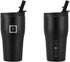 IRON °FLASK Rover Tumbler 2.0 - 16 Oz, 2 Lids (Straw/Flip), Vacuum Insulated Stainless Steel Bottle, Modern Double Walled, Simple Thermo Travel Mug, Hydro Water Metal Canteen - Midnight Black