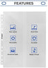 TYH Supplies 500 Slot Heavyweight Business Card Sleeve Sheet Protectors 11 Hole Clear Double Sided 20 Slots Per Page