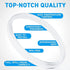 Pack of 4-20/10 oz White Replacement Rubber Lid Ring, 3.3 Inch Diameter - Gasket Seals, Lid for Insulated Stainless Steel Tumblers, Cups Vacuum Effect, fit on Renowned Brands - White