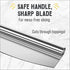 Checkered Chef Pizza Cutter - Sharp Stainless Steel Rocker Knife w/ Plastic Blade Sheath - Dishwasher Safe - 14 Inch