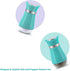 Salt and Pepper Shakers Set Glass Salt & Pepper Dispense for Sea Salt, Black Pepper, Spices-Stylish Pioneer Kitchen Gift for Women Mom Family - Teal