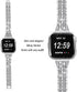 bayite Slim Bling Bands Compatible with Fitbit Versa/Versa 2/Versa Lite Smartwatch, Dressy Metal Bracelet Jewelry Wristband Women