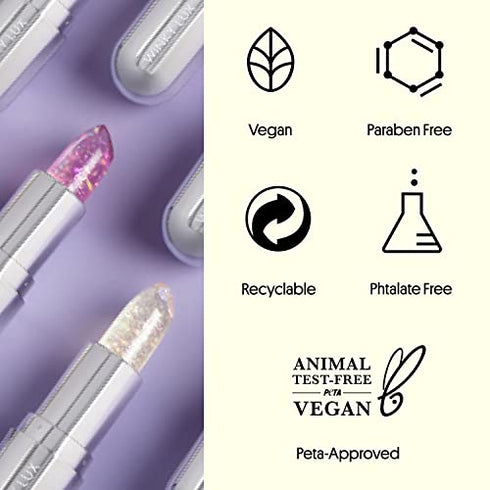 Winky Lux Glimmer Balm, pH Lip Balm, Color Changing Lipstick and Tinted Lip Balm, Vegan Lip Balm, Hydrating Lip Balm, Lavender