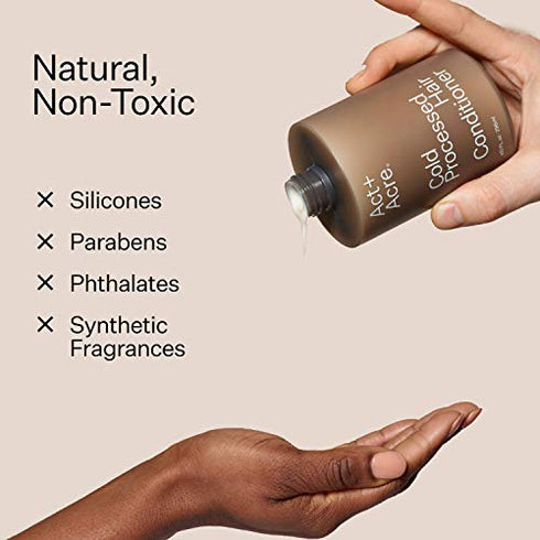 ACT+ ACRE Cold Processed Hair Conditioner for Dry, Frizzy and Damaged Hair - Sulfate Free Conditioner Hair Treatment with Amaranth and Moringa Oil for Moisture, Elasticity and Shine (3 Fluid Ounces)