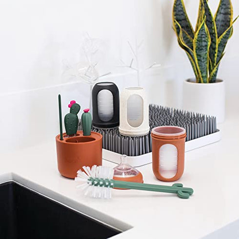 Boon Cacti Bottle Cleaning Brush Set, Terracotta , 4 Piece Set