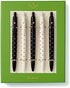 Kate Spade New York Black Ink Pen Set of 5, Polka Dot Retractable Pens, Cute Plastic Click Pens, Black Dots