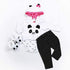 Pedolltree Reborn Baby Girl Dolls Clothes 18 inch Panda Outfits Accesories for 17-19 inch Reborns Doll Newborn Baby Girl Matching Clothing