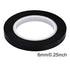 6 Pack 6mm 1/4 Inch Width Graphic Art Tape Adhesive Artist Tape, Whiteboards Chart PET Thin Tape, 216 Feet Long per Roll (Black)