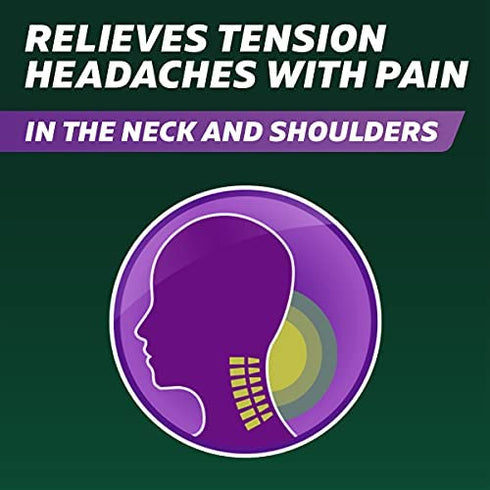 Excedrin Tension Headache Relief Caplets Without Aspirin for Head, Neck and Shoulder Pain Relief - 100 Count