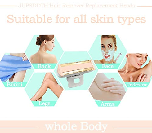Replacement Heads for Flawless Razor Finishing Touch Women Flawless Body Hair Remover Replacement Heads (only for Flawless Body Hair Remover Replacement Heads)