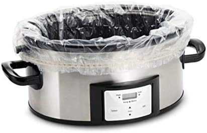 PanSaver Slow Cooker Liners with a Sure Fit Band, 4 Count, fits 3 qt to 6.5 qt