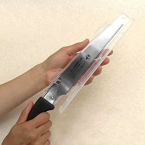 KAKURI Japanese Pull Saw for Bamboo Cutting 8-1/4" Razor Sharp Japanese Steel Blade, Hand Bamboo Saw with Plastic Cover Case, Made in JAPAN