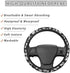 FUSURIRE Dog Paws Steering Wheel Cover Universal 15 inch, Stylish Cute Paws Print Neoprene Car Steering Wheel Covers,Car Accessories for Women,Black