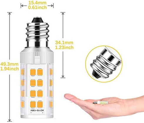 2Pack Makeup Mirror LED Bulbs Replacement Mirror 20W RP34B Light Bulb fits BE151T BE71CT BE47X BE47BR for Cosmetic Vanity Makeup Mirror with Single Double Sided Lighted Magnification (3000K)