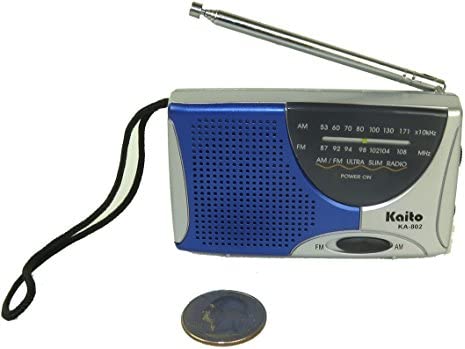Kaito KA802 AM FM Super Pocket Size Radio, Small Size AM/FM Radio