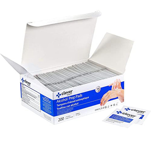 Alcohol Prep Pads, Medium 2-Ply - 400 Alcohol Wipes, individually wrapped Swabs, Saturated With 70% v/v Isopropyl