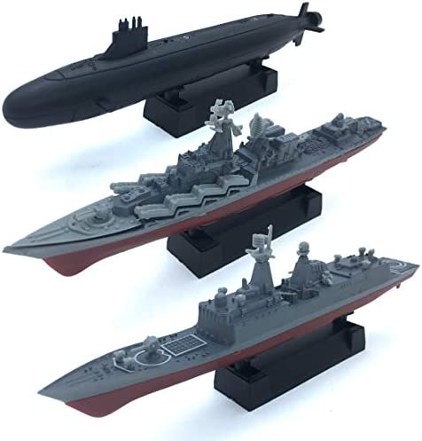 8 Sets 3D-Puzzle Model Battleship Aircraft Carrier Toy Submarine, Plastic Model Warships Ship Kits, Navy Ship Battleship Models for Collection by Kvvdi
