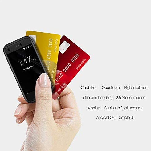 Sudroid Mini Smartphone,Child Phone SOYES The World's Smallest Cell Phone 2.5 Inch Android Small Phone Quad Core 1G+8G 5.0MP Dual SIM High Definition Mini Phones Unlocked 3G Mobile Phone (Black)