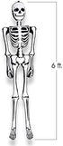 ArtCreativity Halloween Skeleton Inflate Decoration - 6ft Tall - Cute and Creepy Home Decor - for Indoor and Outdoor Use - Halloween Party Supplies, Contest Prize for Kids