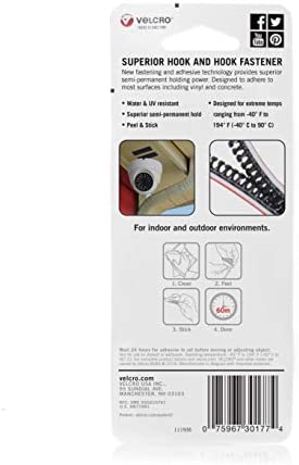 VELCRO Brand VEL-30177-USA ALFA-LOK Fasteners | Heavy Duty Snap-Lock Technology | Self-Engaging and Multidirectional Use | Black, 1 inch Squares, 6 Sets, Count