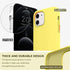 SURPHY Silicone Case Compatible with iPhone 12 Case and iPhone 12 Pro Case 6.1 inch 2020, Liquid Silicone Phone Case (with Microfiber Lining) Designed for iPhone 12 & 12 Pro (Yellow)