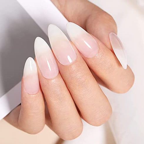 BORN PRETTY Milky White Gel Nail Polish,TranslucentJelly Nude White Gel Polish LED Manicuring Varnish 10ML