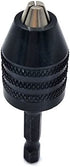 0.3-6.5mm Keyless Drill Chuck Conversion Tool,Adapter? 3-Jaw Drill Chuck Screwdriver Adapter with Quick-change 1/4" Hex Shank?1pcs black